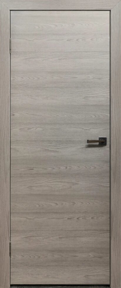 Дверь межкомнатная глухая финиш-бумага ламинация цвет ясень серый 60х200 см (с замком) от компании ИП Фомичев - фото 1