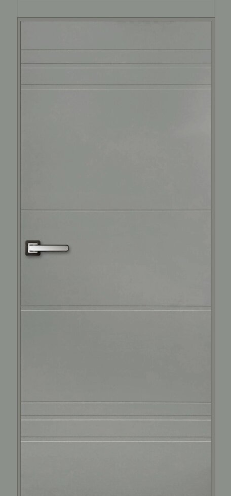 Дверь межкомнатная глухая Рива 60x200 см, эмаль, цвет грей, с фурнитурой от компании ИП Фомичев - фото 1