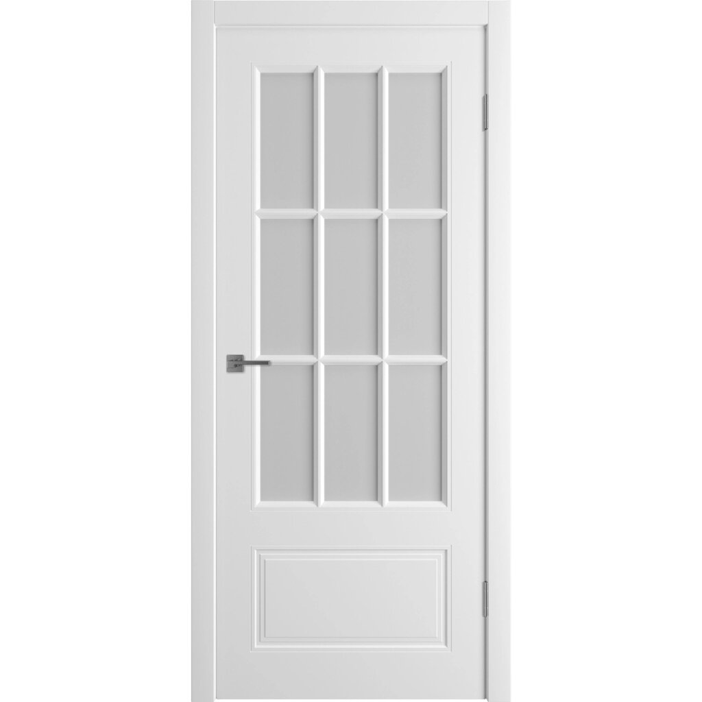 Дверь межкомнатная остекленная Эрика 60х200 см эмаль цвет белый от компании ИП Фомичев - фото 1