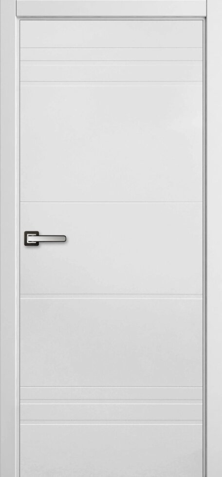 Дверь межкомнатная Рива глухая эмаль цвет белый 80x200 см (с замком) от компании ИП Фомичев - фото 1