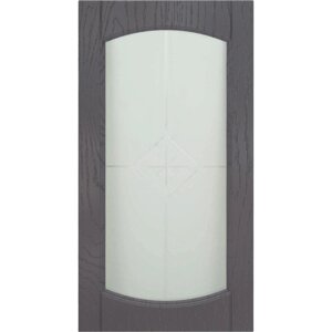 Дверь остекленная для шкафа Delinia ID Петергоф грей 77х40 см МДФ цвет графит