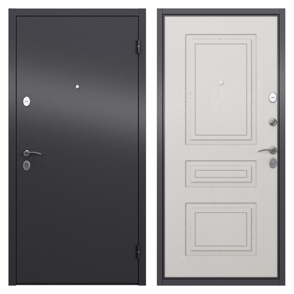 Дверь входная металлическая Берн, 860 мм, правая, цвет мара беленый от компании ИП Фомичев - фото 1