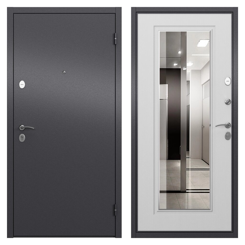 Дверь входная металлическая Берн, 950 мм, правая, цвет скай белый от компании ИП Фомичев - фото 1