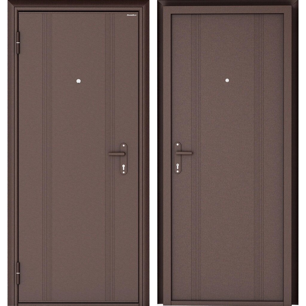 Дверь входная металлическая Doorhan Эко, 980 мм, левая, цвет антик медь от компании ИП Фомичев - фото 1