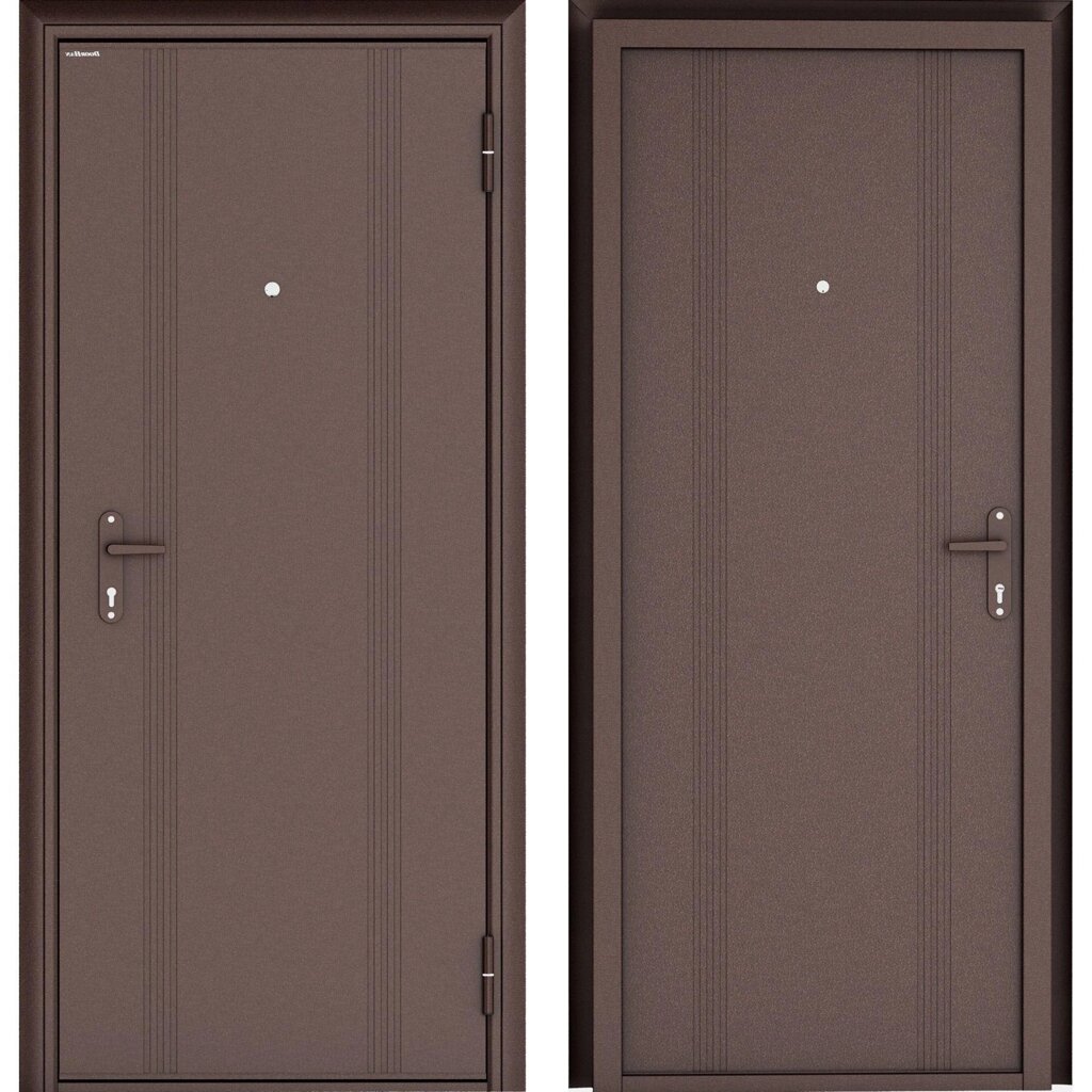 Дверь входная металлическая Doorhan Эко, 980 мм, правая, цвет антик медь от компании ИП Фомичев - фото 1