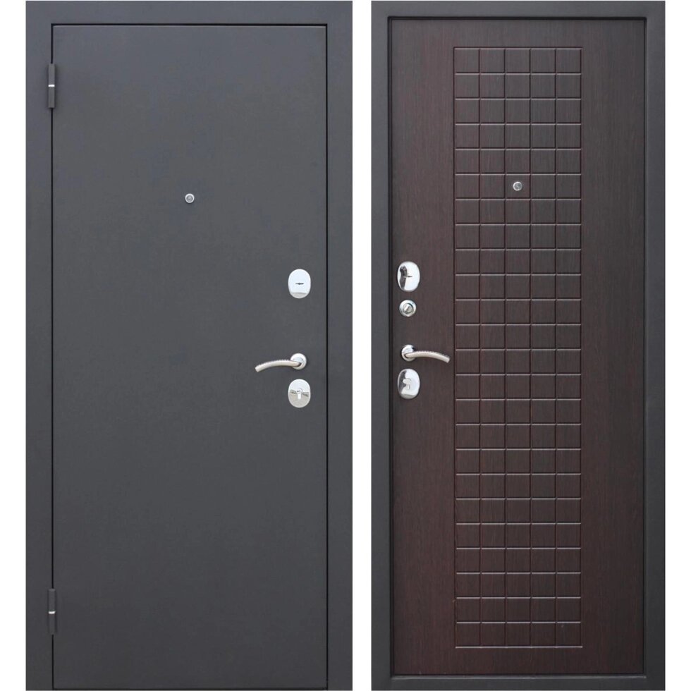 Дверь входная металлическая Гарда Муар, 860 мм, левая, цвет венге от компании ИП Фомичев - фото 1