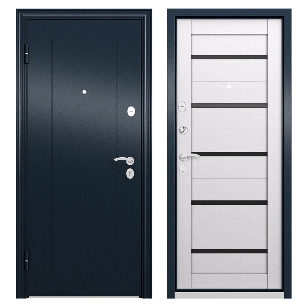 Дверь входная металлическая Харбор, 950 мм, левая, цвет белый дуб от компании ИП Фомичев - фото 1