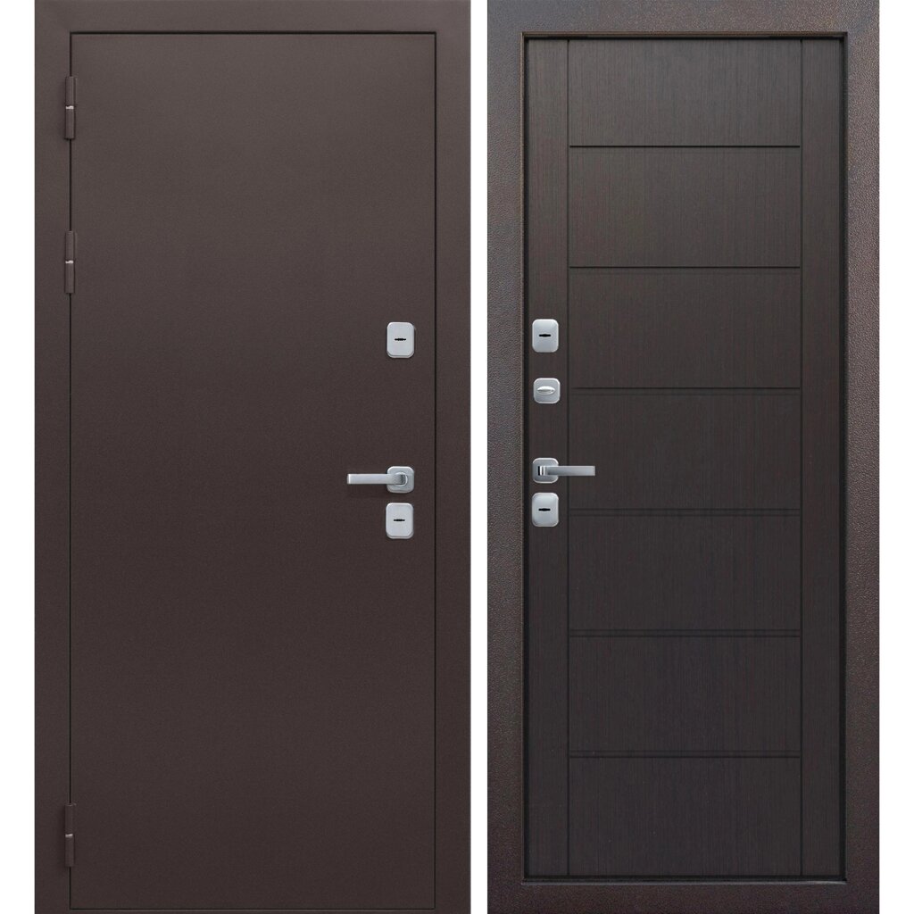 Дверь входная металлическая Изотерма 960x2050 мм левая цвет темный кипарис от компании TOO RT UNIVERSAL GROUP - фото 1