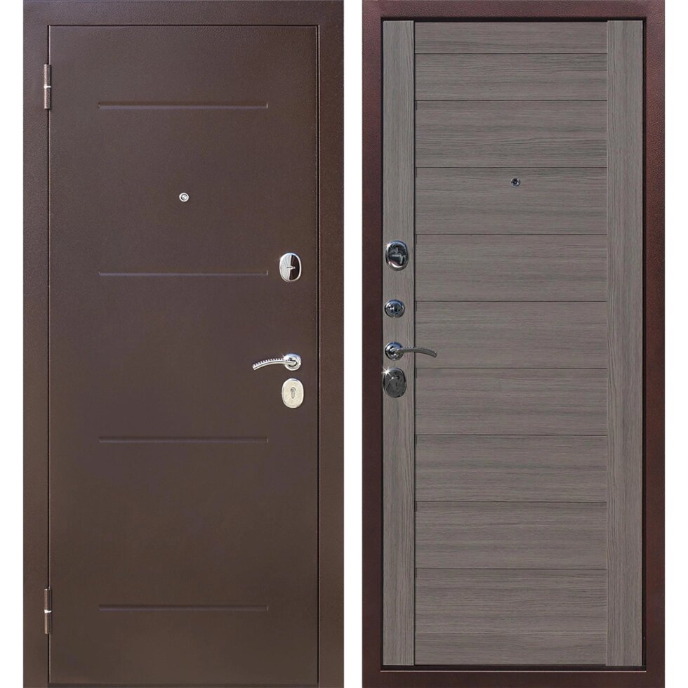 Дверь входная металлическая Ницца, 860 мм, левая, цвет грей царга от компании ИП Фомичев - фото 1