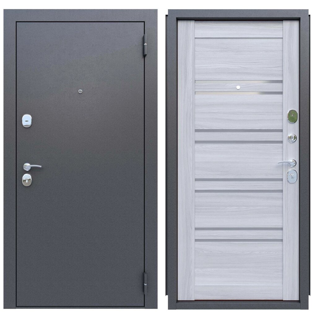 Дверь входная металлическая Новара 860 мм правая цвет ясень ривьера от компании ИП Фомичев - фото 1