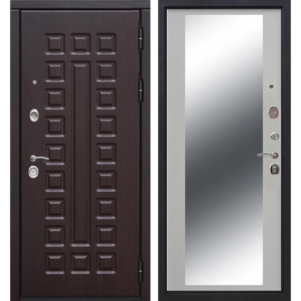 Дверь входная металлическая Сенатор 12 см, 860 мм, правая, цвет зеркало дуб сонома от компании ИП Фомичев - фото 1