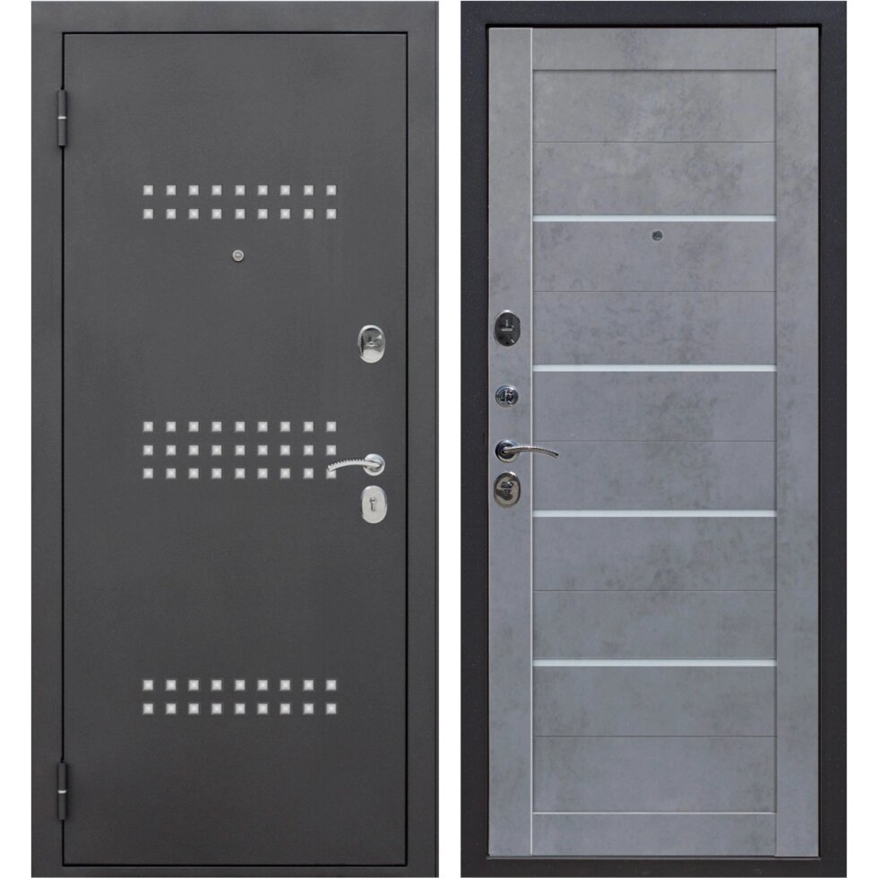 Дверь входная металлическая Сохо, 860 мм, левая, цвет лофт темный от компании ИП Фомичев - фото 1