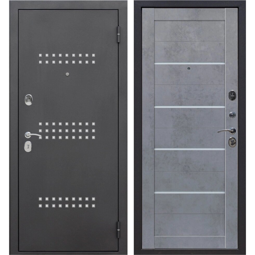 Дверь входная металлическая Сохо, 960 мм, цвет лофт темный, правая от компании ИП Фомичев - фото 1