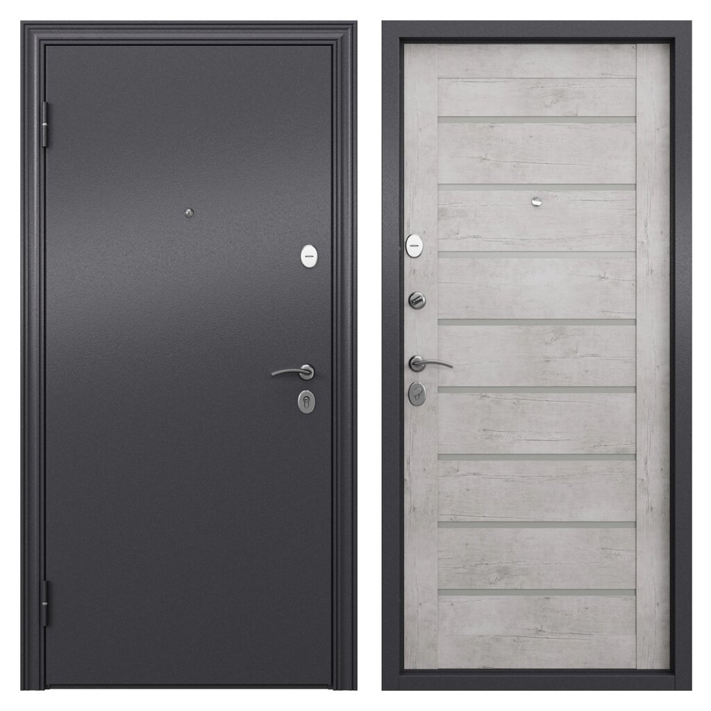 Дверь входная металлическая Страйд Тиволи 860 мм левая цвет серый от компании ИП Фомичев - фото 1