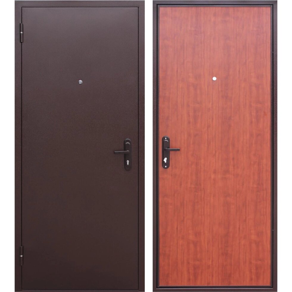 Дверь входная металлическая Стройгост 5, 860 мм, левая, цвет рустикальный дуб от компании ИП Фомичев - фото 1
