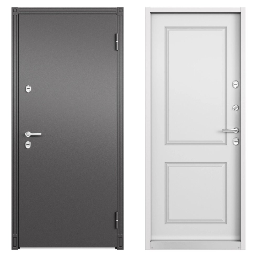 Дверь входная металлическая Термо Австралия эмаль, 880 мм, правая, цвет белый от компании ИП Фомичев - фото 1