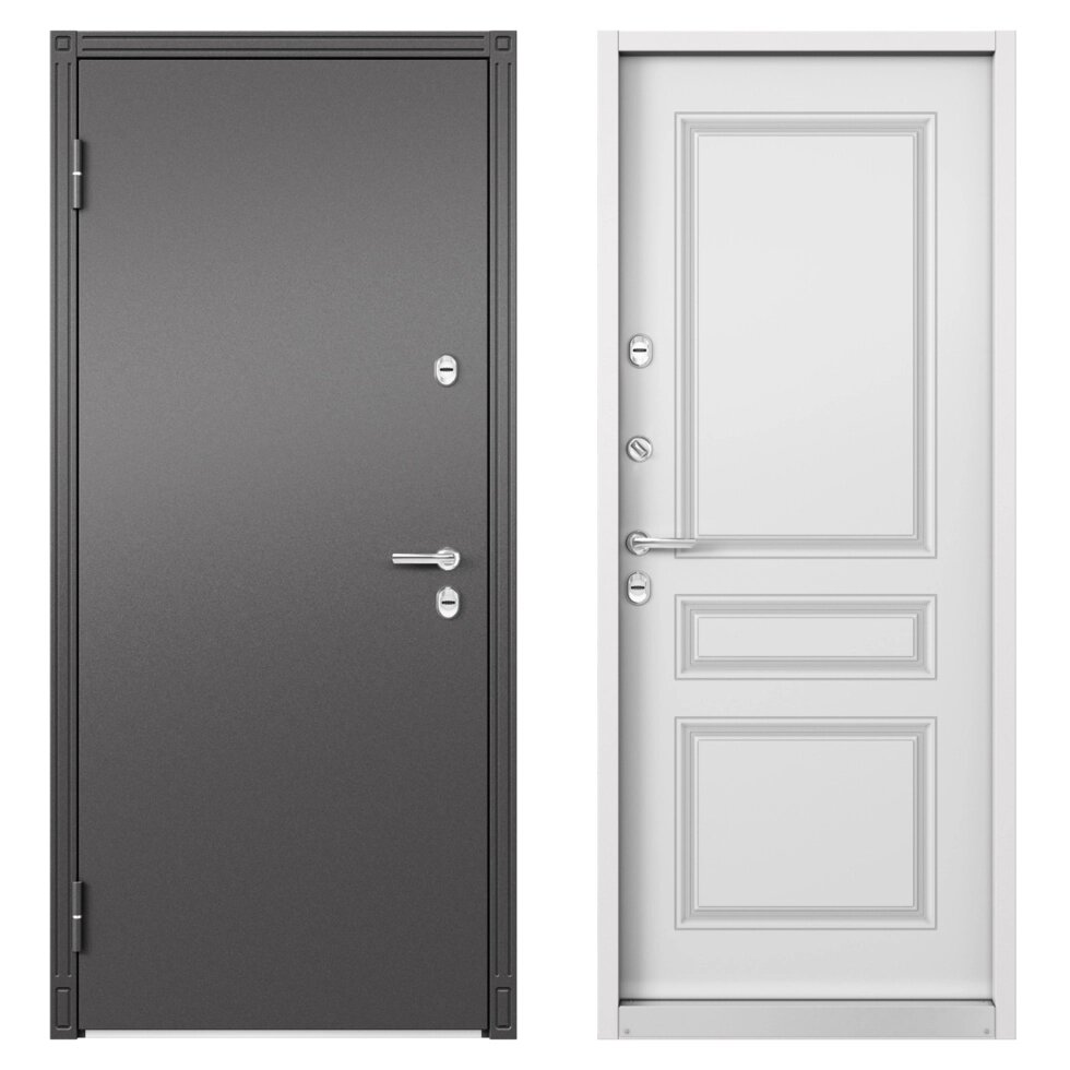 Дверь входная металлическая Термо С-2 эмаль, Стелла 950 мм, левая, цвет белый от компании ИП Фомичев - фото 1