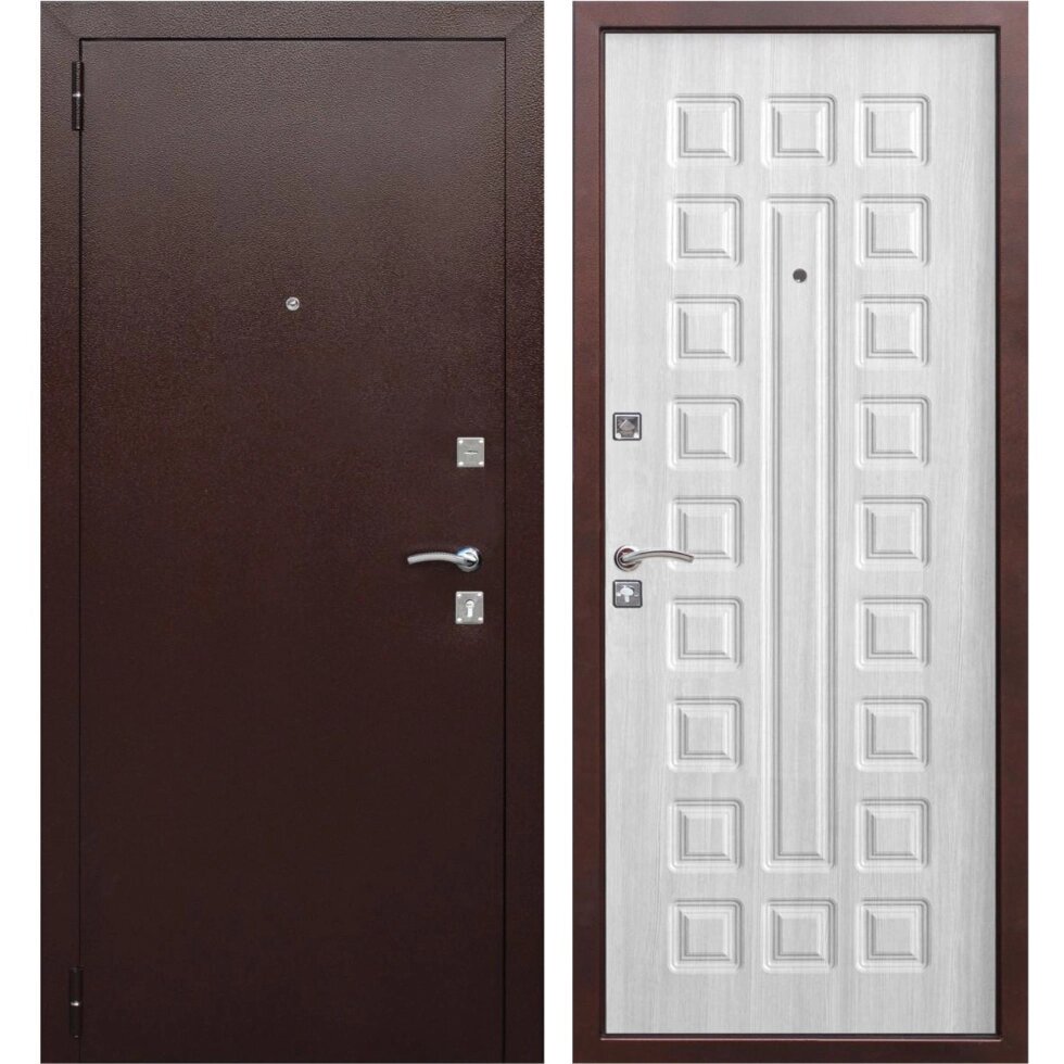 Дверь входная металлическая Йошкар, 960 мм, левая, цвет белый ясень от компании ИП Фомичев - фото 1