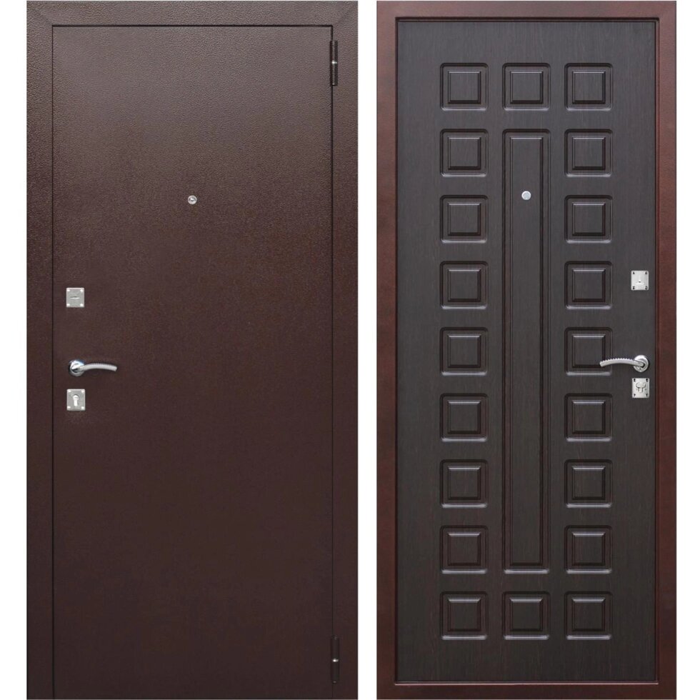 Дверь входная металлическая Йошкар РФ, 860 мм, правая, цвет венге от компании ИП Фомичев - фото 1