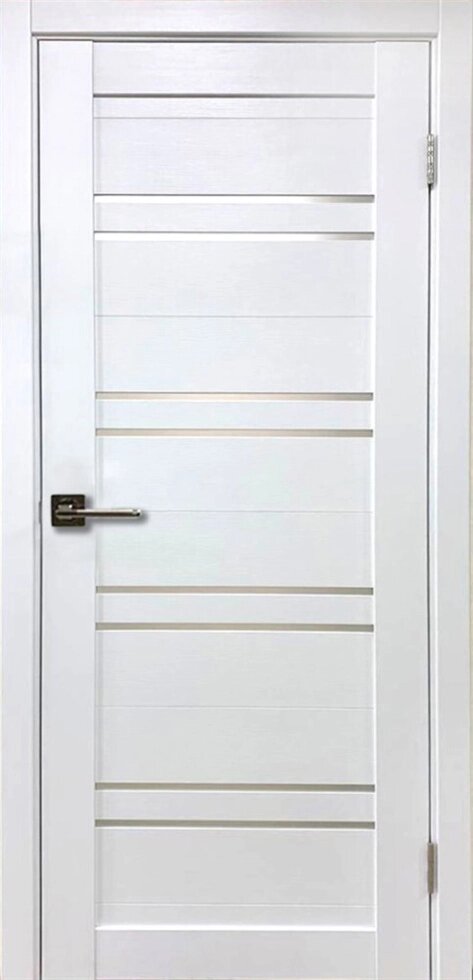 Дверное полотно Х1 900 бланко/мелинга/стекло сатин белый от компании ИП Фомичев - фото 1