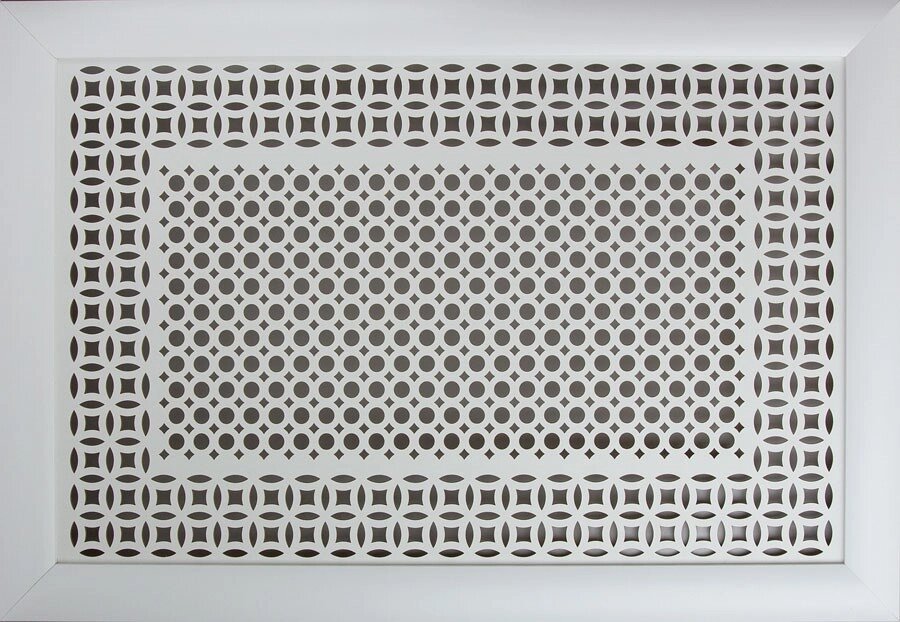 Экран для радиатора Модерн Плюс рамка Сусанна/Цирко бел. 600х1200мм от компании ИП Фомичев - фото 1