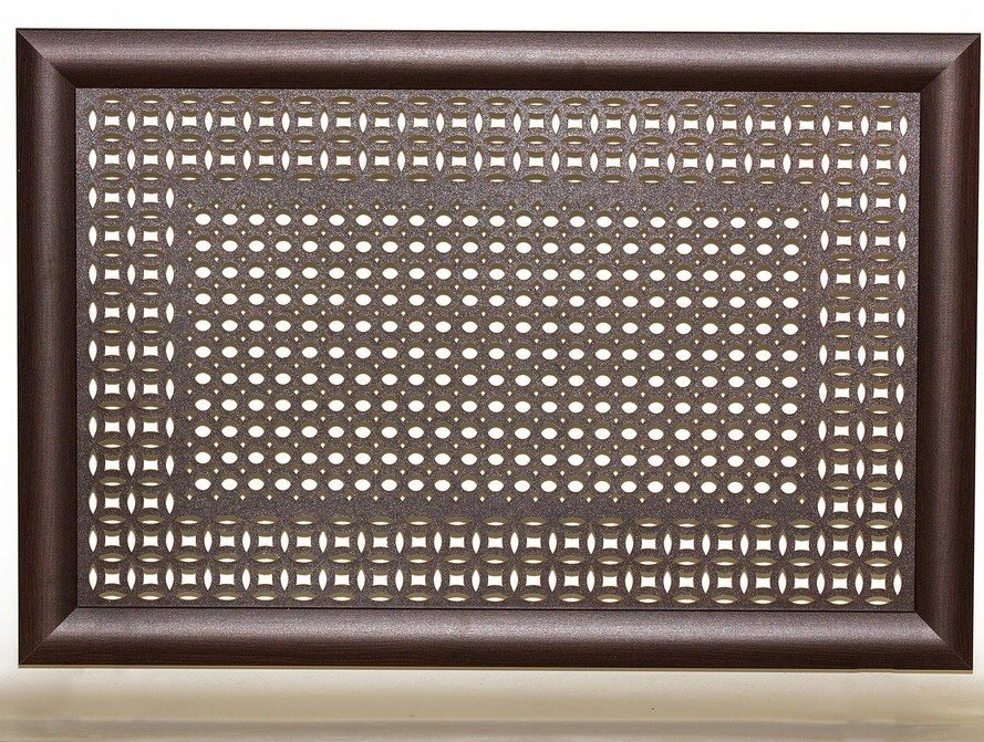 Экран для радиатора Модерн Плюс рамка Сусанна/Цирко венге 600х1200мм от компании ИП Фомичев - фото 1