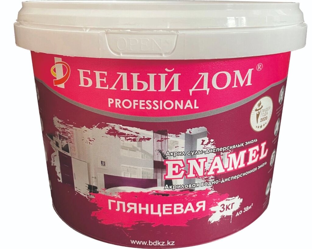 Эмаль акриловая глянцевая Белый Дом ENAMEL 3 кг от компании ИП Фомичев - фото 1