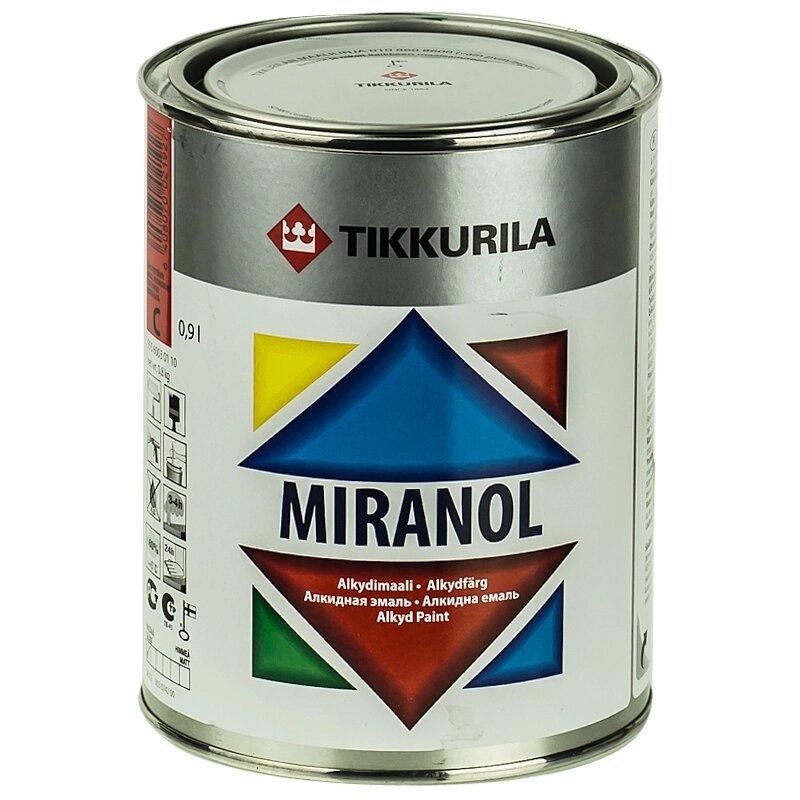 Эмаль для колеровки Тиккурила Миранол тикс прозрачная база С 0.9л от компании ИП Фомичев - фото 1