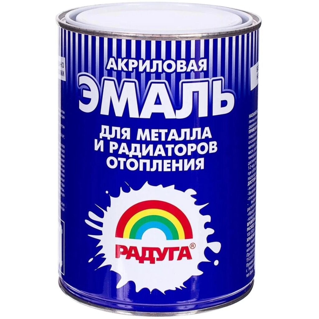 Эмаль для металла и радиаторов отопления "Радуга-178" полуматовая  акриловая 1 кг от компании ИП Фомичев - фото 1