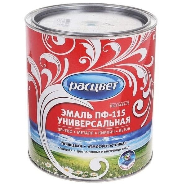 Эмаль РАСЦВЕТ ПФ-115 красная 2,7кг от компании ИП Фомичев - фото 1