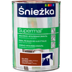Эмаль Sniezka Supermal матовая цвет средний орех 0.8 л