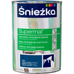Эмаль Sniezka Supermal матовая цвет темно-синий 0.8 л