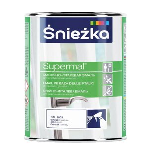 Эмаль Sniezka Supermal матовая RAL9003 цвет белый 0.8 л