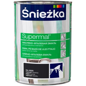 Эмаль Sniezka Supermal матовая RAL9005 цвет черный 0.8 л
