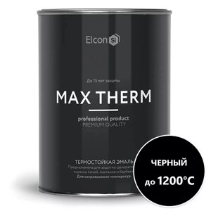 Эмаль термостойкая Elcon черная до 1000 С 0.8кг