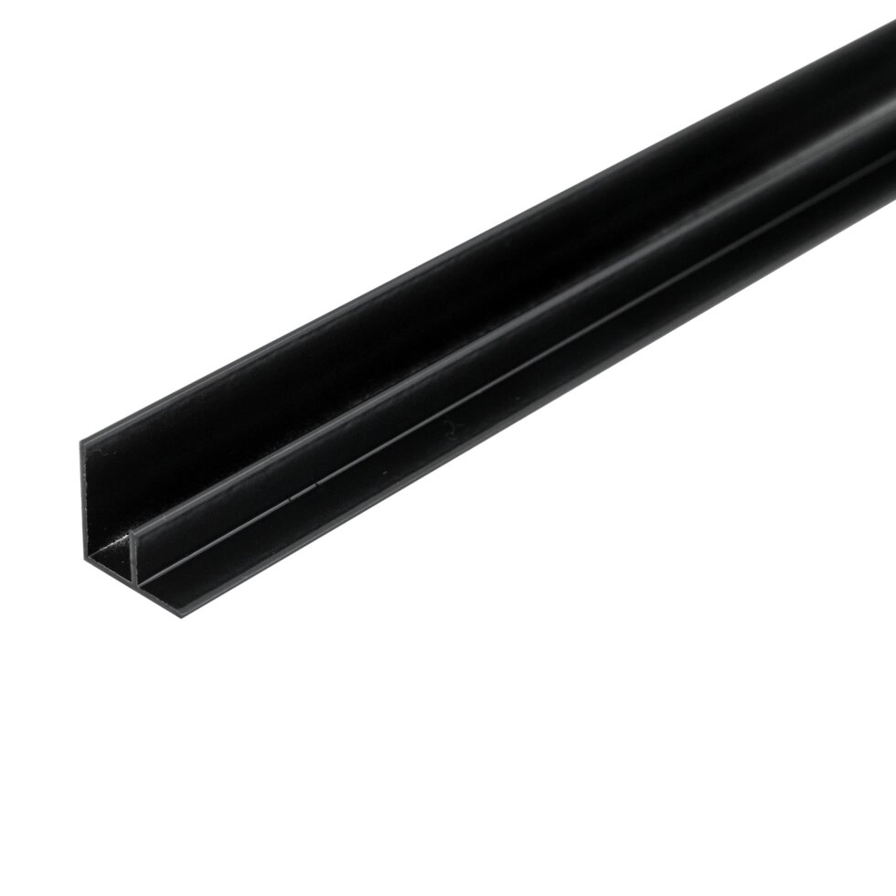 F-профиль угловой для стеновой панели 600х15.7х15.7 мм, цвет чёрный от компании ИП Фомичев - фото 1