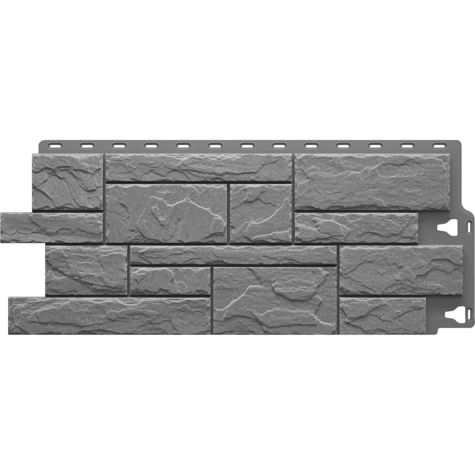 Фасадная панель Камень крупный цвет серый от компании ИП Фомичев - фото 1