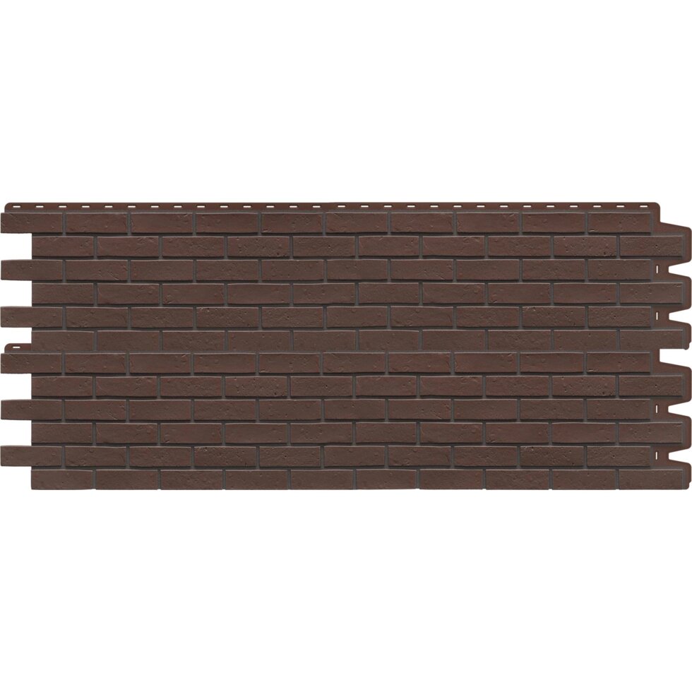Фасадная панель Кирпич текстурный цвет коричневый от компании ИП Фомичев - фото 1