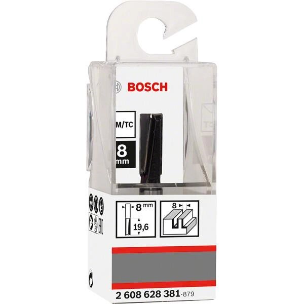 Фреза пазовая прямая Bosch 8x20 мм, хвостовик 8 мм от компании ИП Фомичев - фото 1