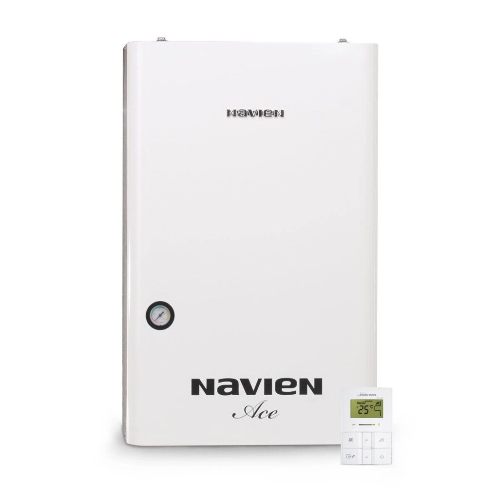 Газовый котел NAVIEN ACE-40K, LNG FF NR-58R 30000 KCAL,(в комплекте Дымоход унив. 880 мм, Муфта диэлектр. газовая от компании ИП Фомичев - фото 1