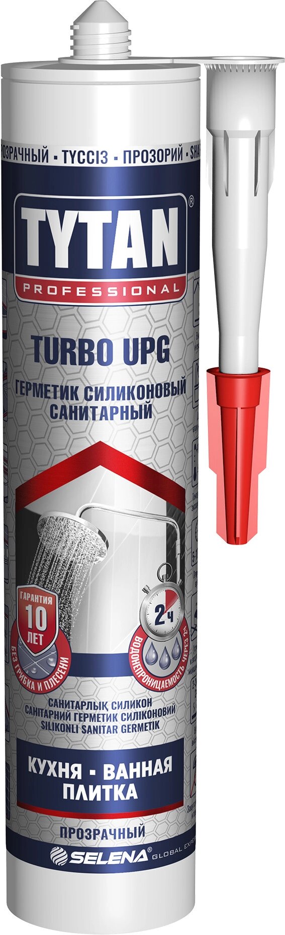 Герметик санитарный Tytan Turbo Upg силиконовый 280 мл прозрачный от компании ИП Фомичев - фото 1