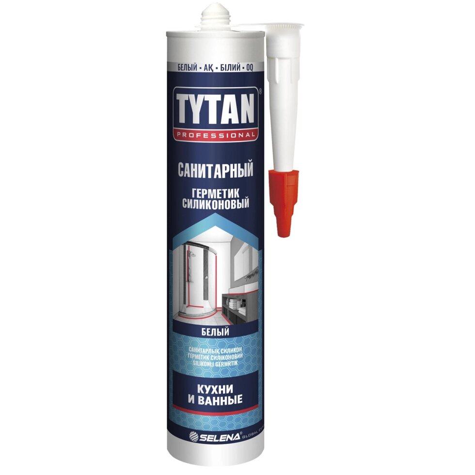 Герметик силиконовый Tytan санитарный, белый, 280 мл от компании ИП Фомичев - фото 1