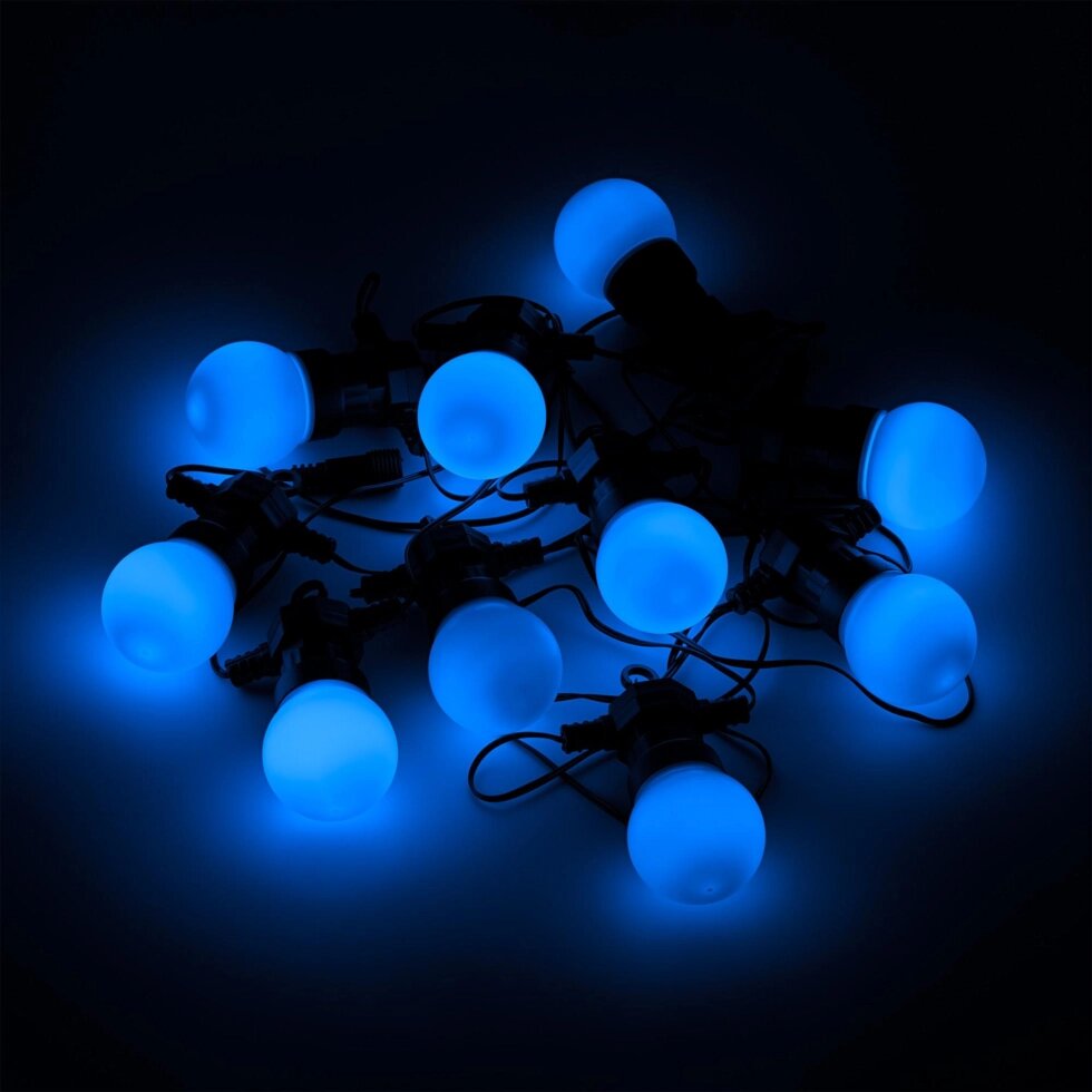 Гирлянда светодиодная шарики Gauss Holiday Белт лайт электрическая 8 м цвет синий от компании ИП Фомичев - фото 1