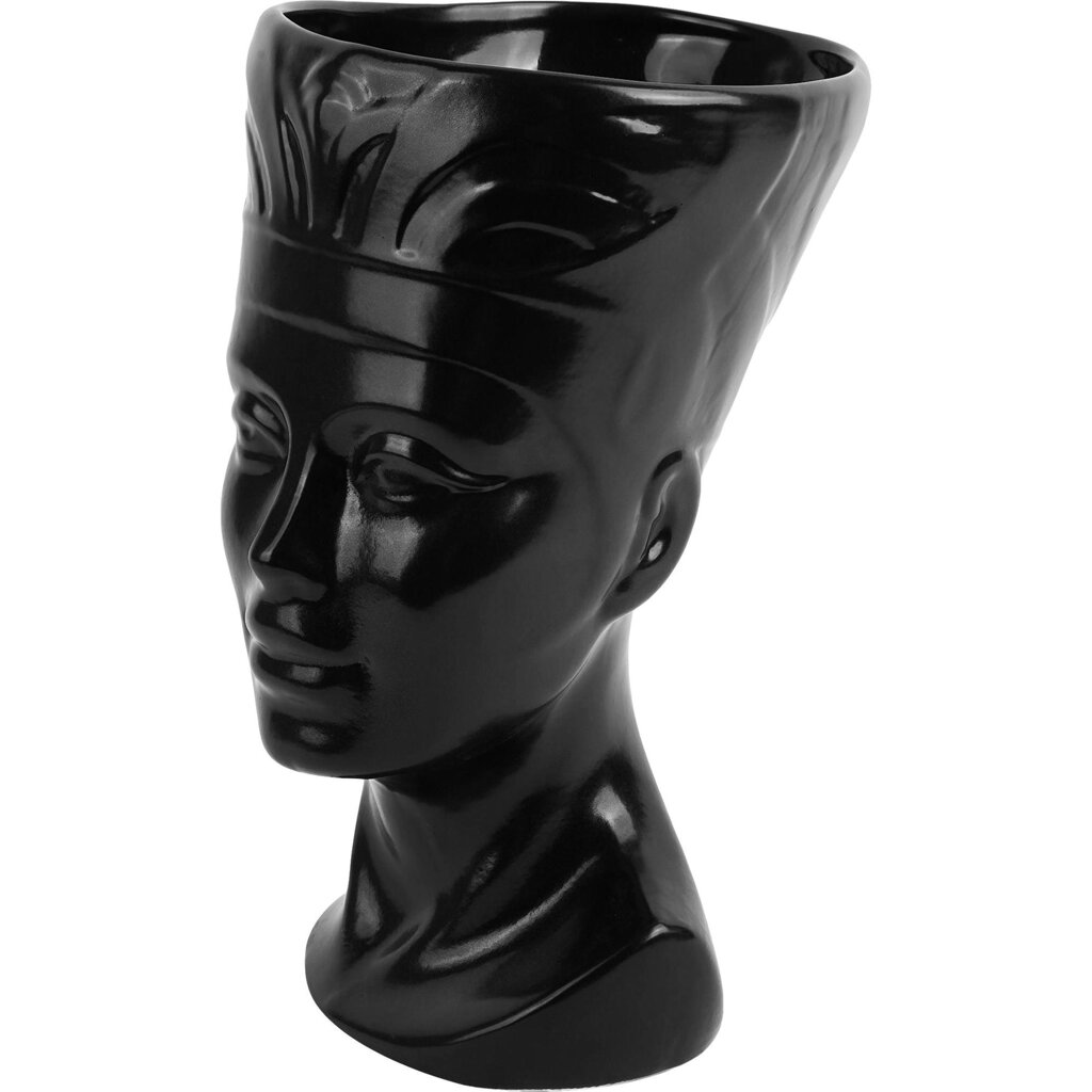 Горшок цветочный Gonchar Нефертити o15 h24 v1.35 л керамика черный от компании ИП Фомичев - фото 1