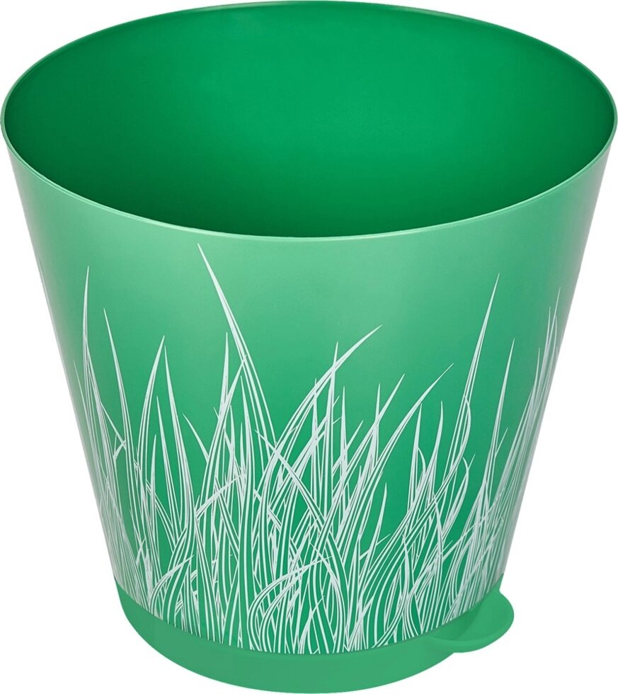 Горшок Easy Grow D200 для цветов с прикорневым поливом 4л Зеленая трава арт. ING47020ЗТ от компании ИП Фомичев - фото 1