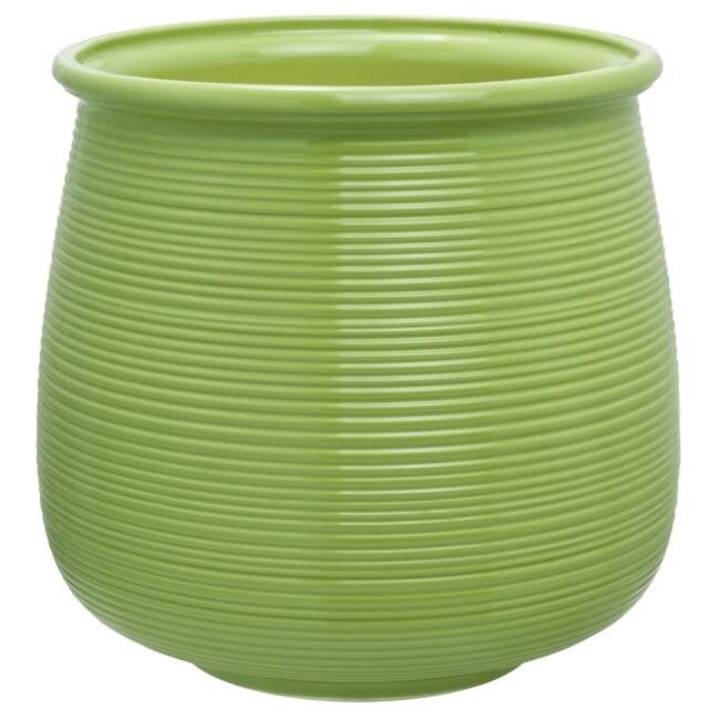 Горшок сочный Акварель №1 o29 см керамика цвет зеленый от компании ИП Фомичев - фото 1
