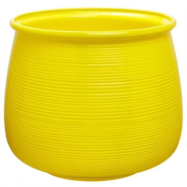 Горшок сочный Акварель №2 o22.3 см керамика цвет желтый от компании ИП Фомичев - фото 1