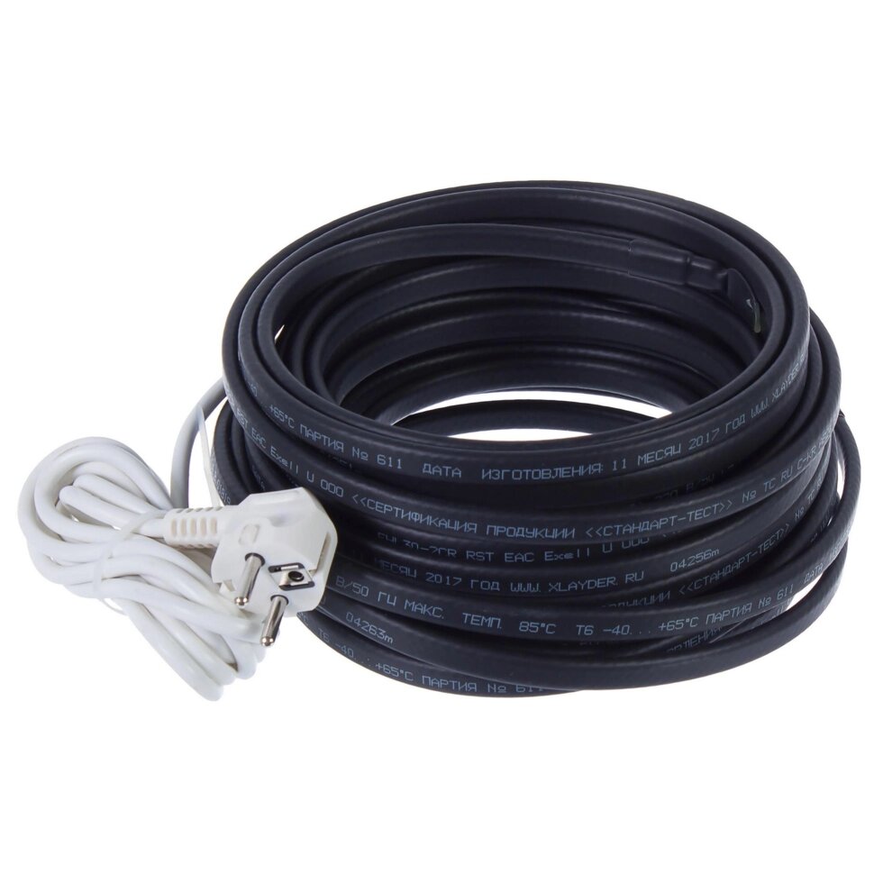 Греющий кабель для обогрева труб xLayder Pipe EHL-30CR-20 20 м, 600 Вт от компании ИП Фомичев - фото 1