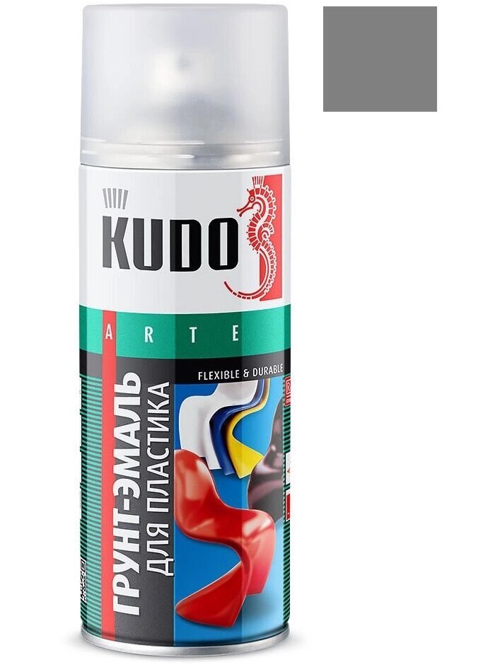 Грунт-эмаль KU-6001 KUDO для пластика серая (RAL 7031) (аэрозоль) от компании ИП Фомичев - фото 1