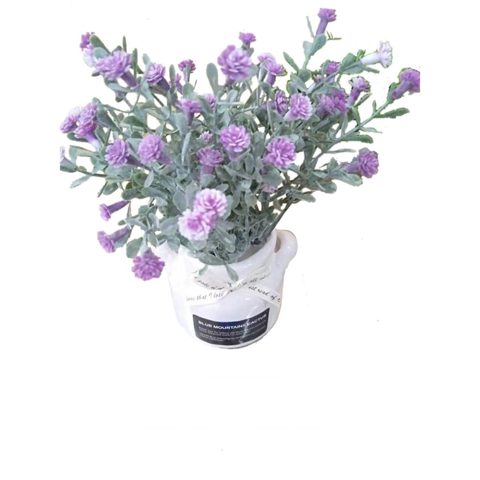 Искусственное растение в горшке прованс фиолетовый от компании ИП Фомичев - фото 1